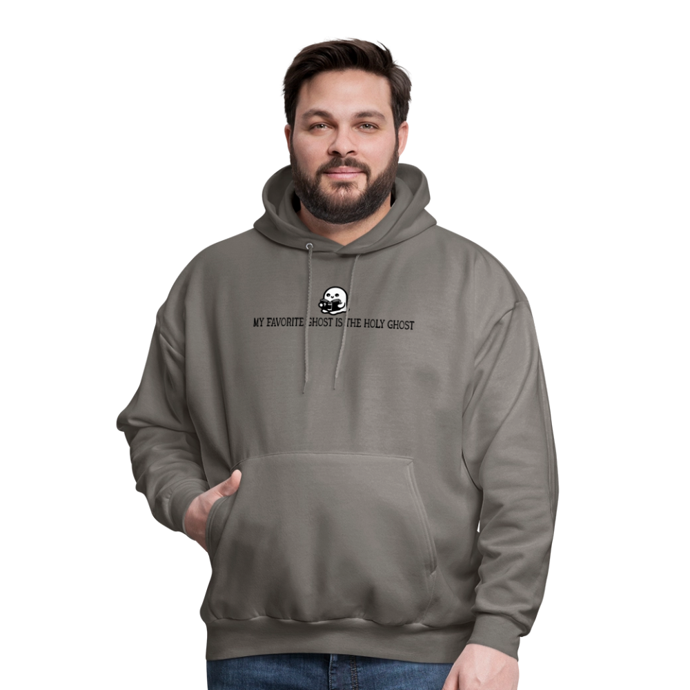 My Favorite Ghost is the Holy Ghost (Bible) Men's Hoodie - asphalt gray