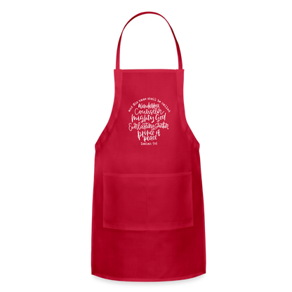 And His Name Shall Be Called Apron - red