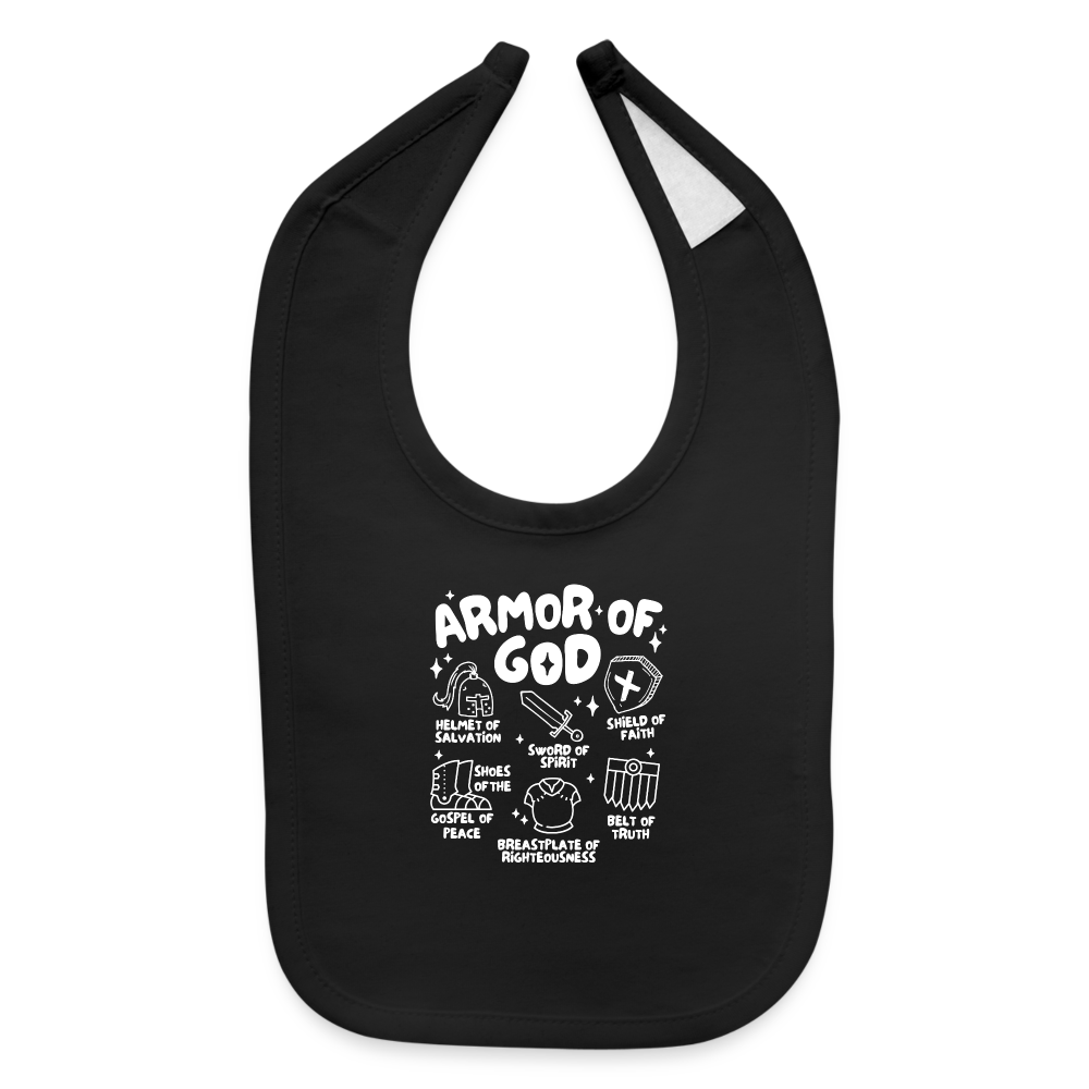 Armor of God Baby Bib - black