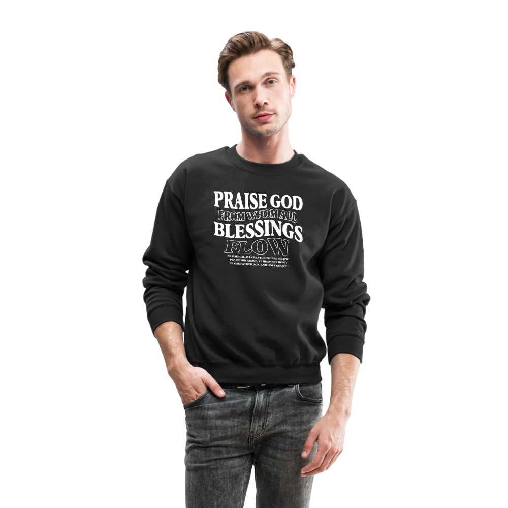 Praise God from Whom All Blessings Flow Men's Sweater - black