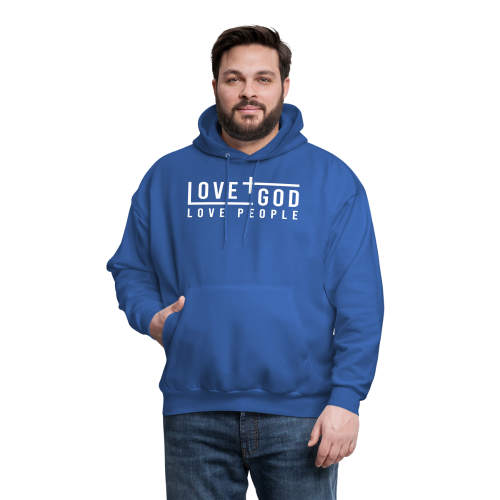 Love God Love People Men's Hoodie - royal blue