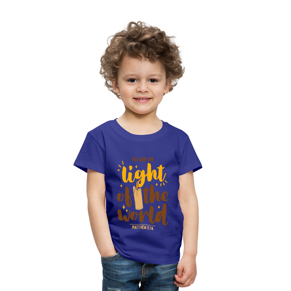 You are the Light of the World (Candle) Toddler T-Shirt - royal blue