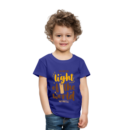 You are the Light of the World (Candle) Toddler T-Shirt - royal blue