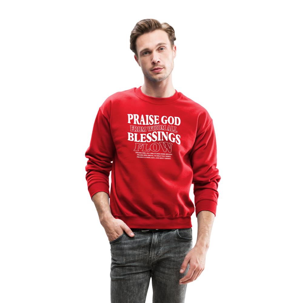 Praise God from Whom All Blessings Flow Men's Sweater - red