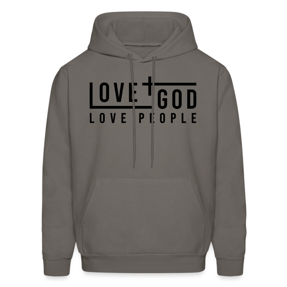 Love God Love People Men's Hoodie - asphalt gray