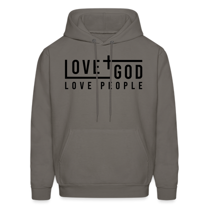 Love God Love People Men's Hoodie - asphalt gray