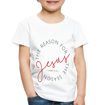 The Reason for the Season Christmas Toddler Shirt - white