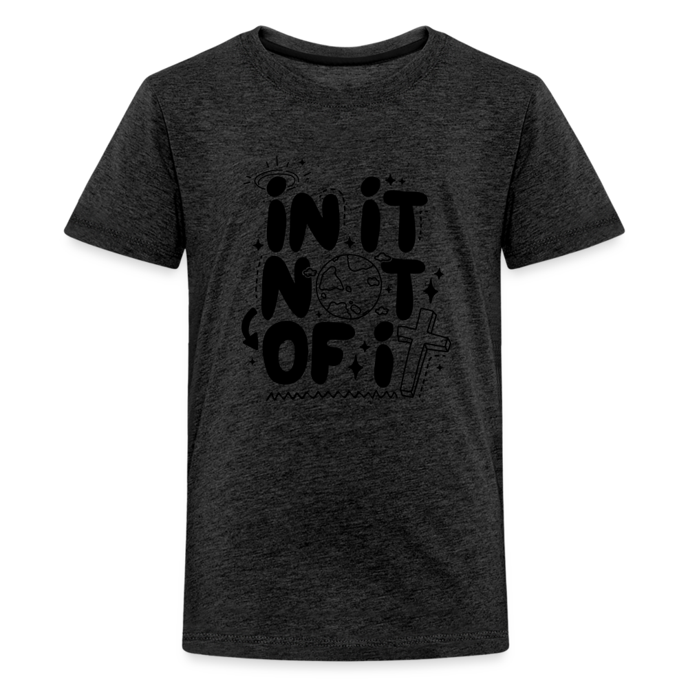 In It Not of It Kid's T-Shirt - charcoal grey