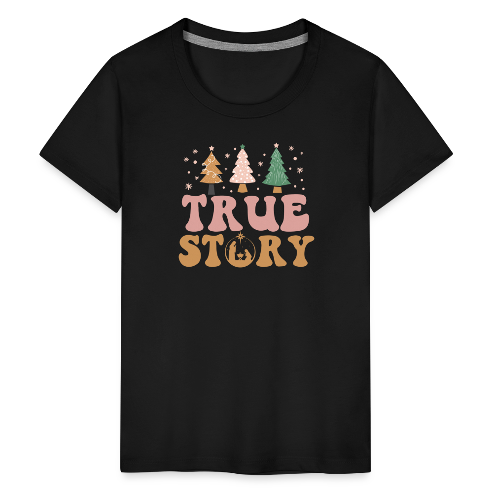 True Story Christmas Family Kids' Premium T-Shirt - black