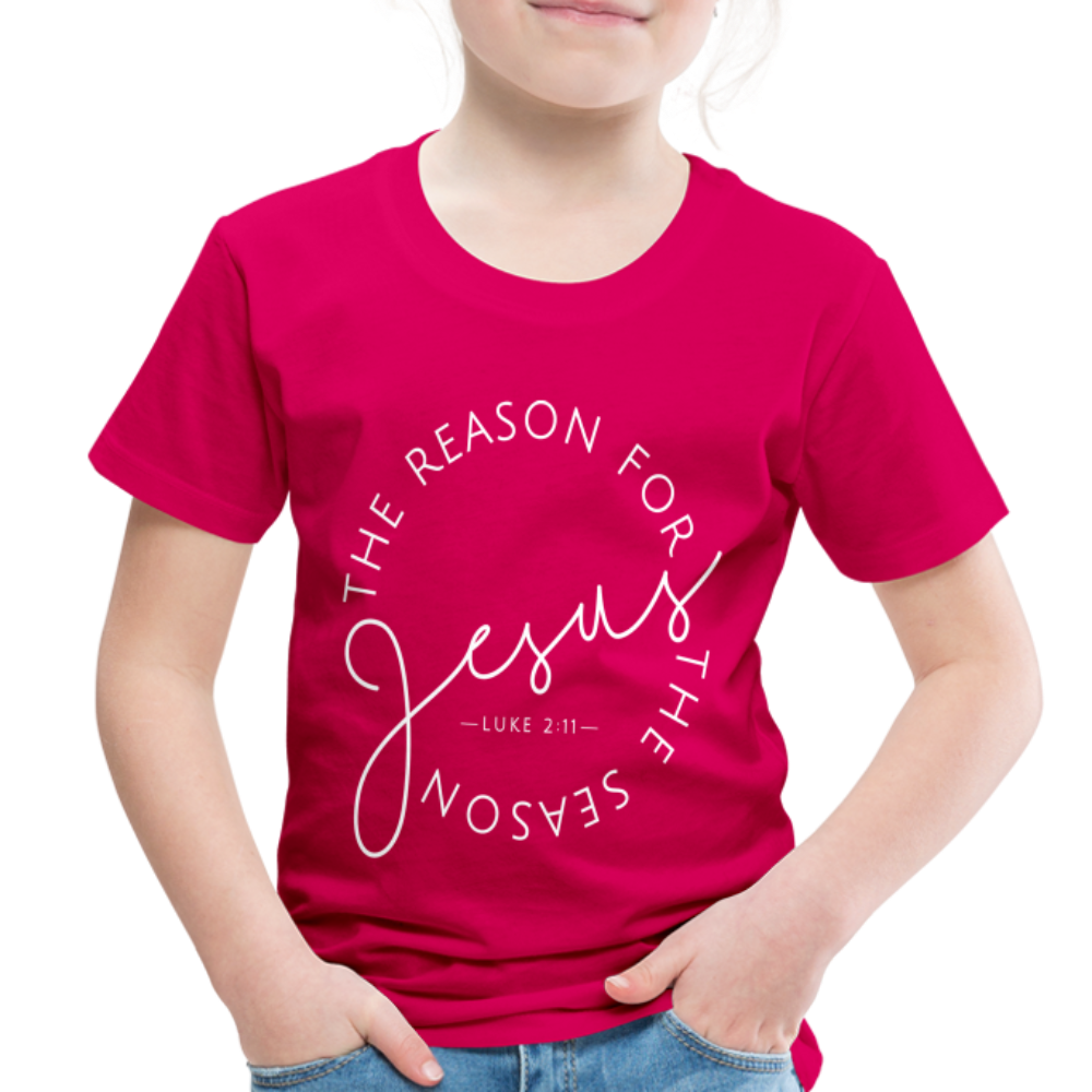 The Reason for the Season (W) Christmas Toddler Shirt - dark pink