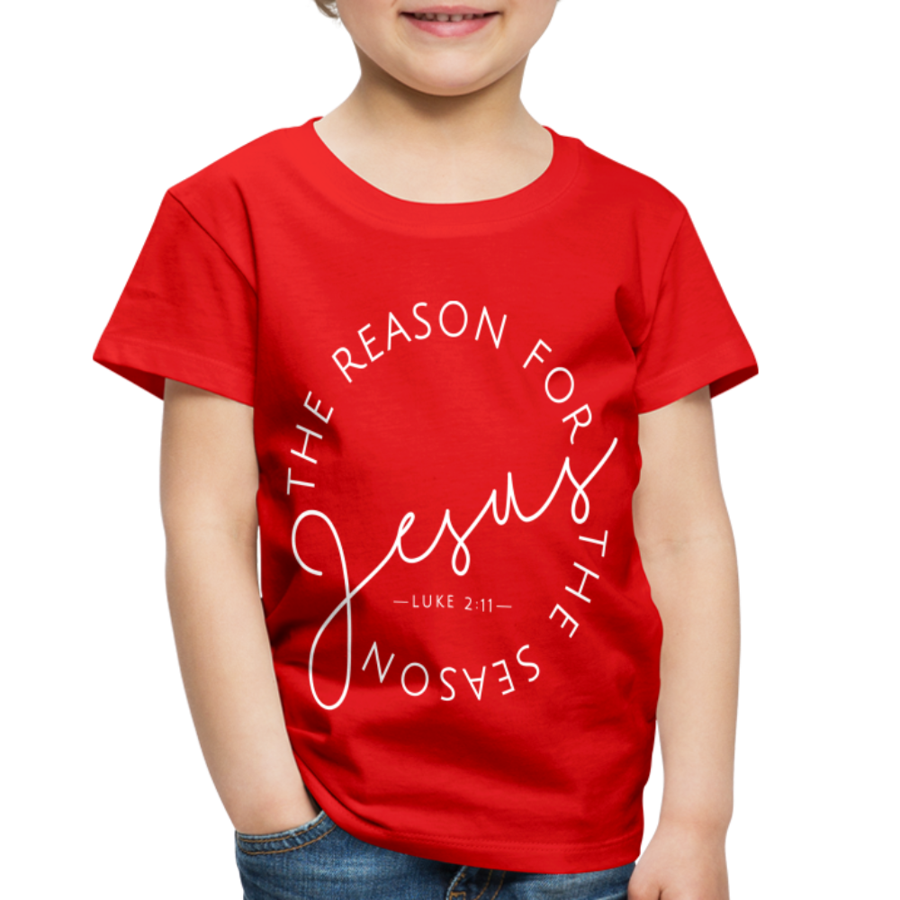 The Reason for the Season (W) Christmas Toddler Shirt - red