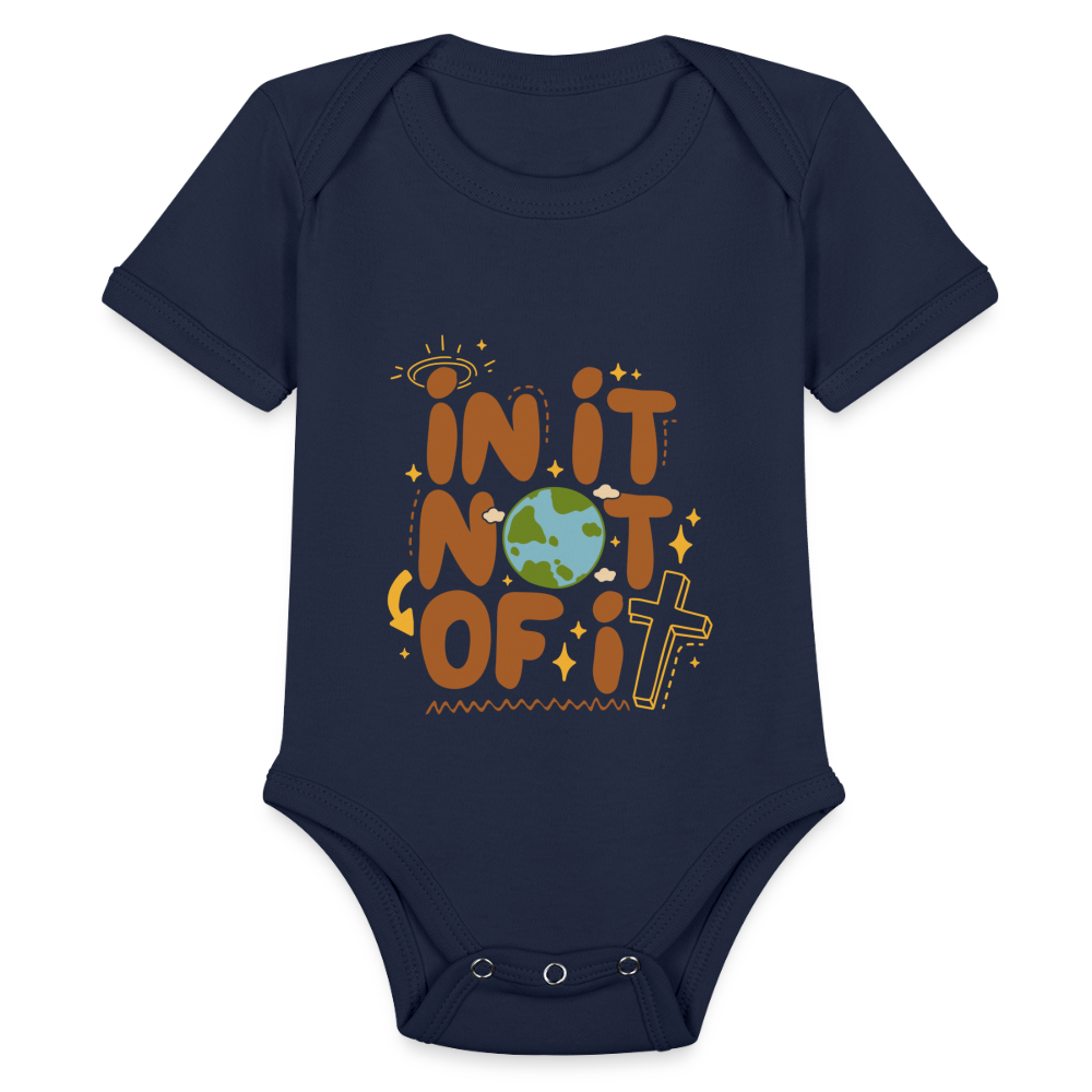 In It Not of It Baby Onesie Bodysuit - dark navy