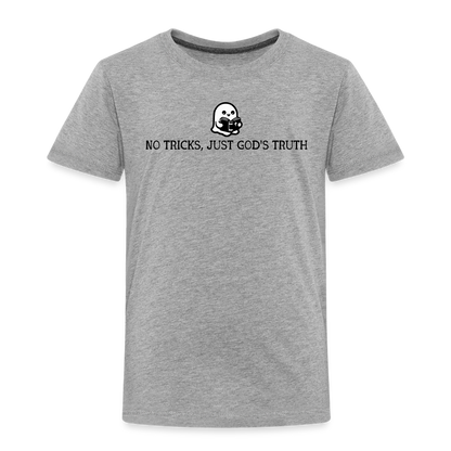 No Tricks Just God's Truth Toddler T-Shirt - heather gray