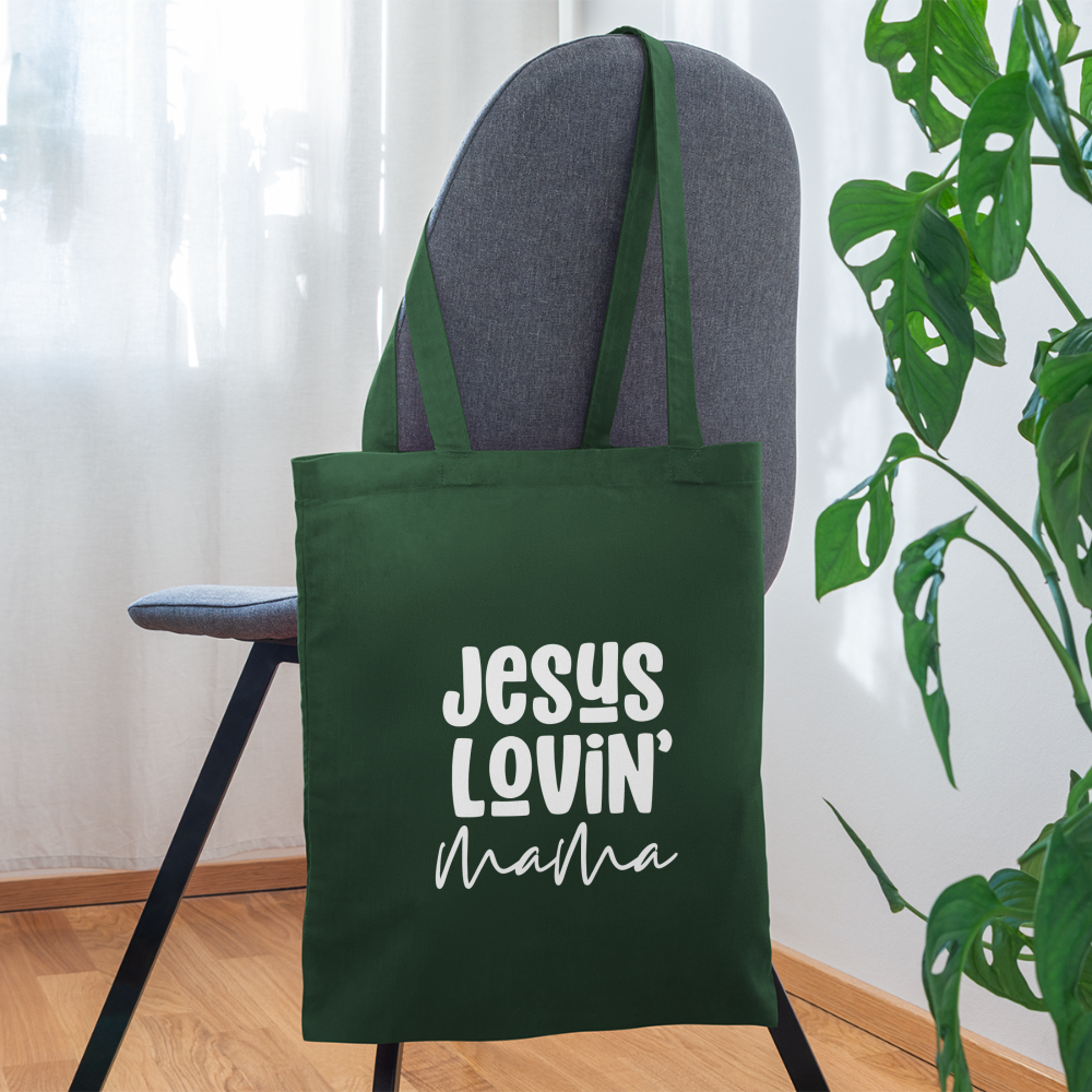 Jesus Lovin Mama Tote Bag - forest green