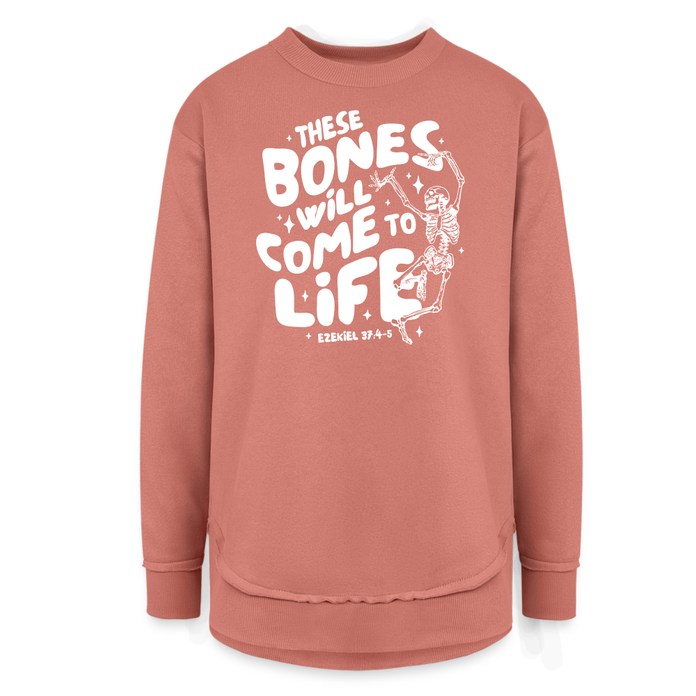 These Bones will Come to Life (W) Women's Tunic Sweater - mauve