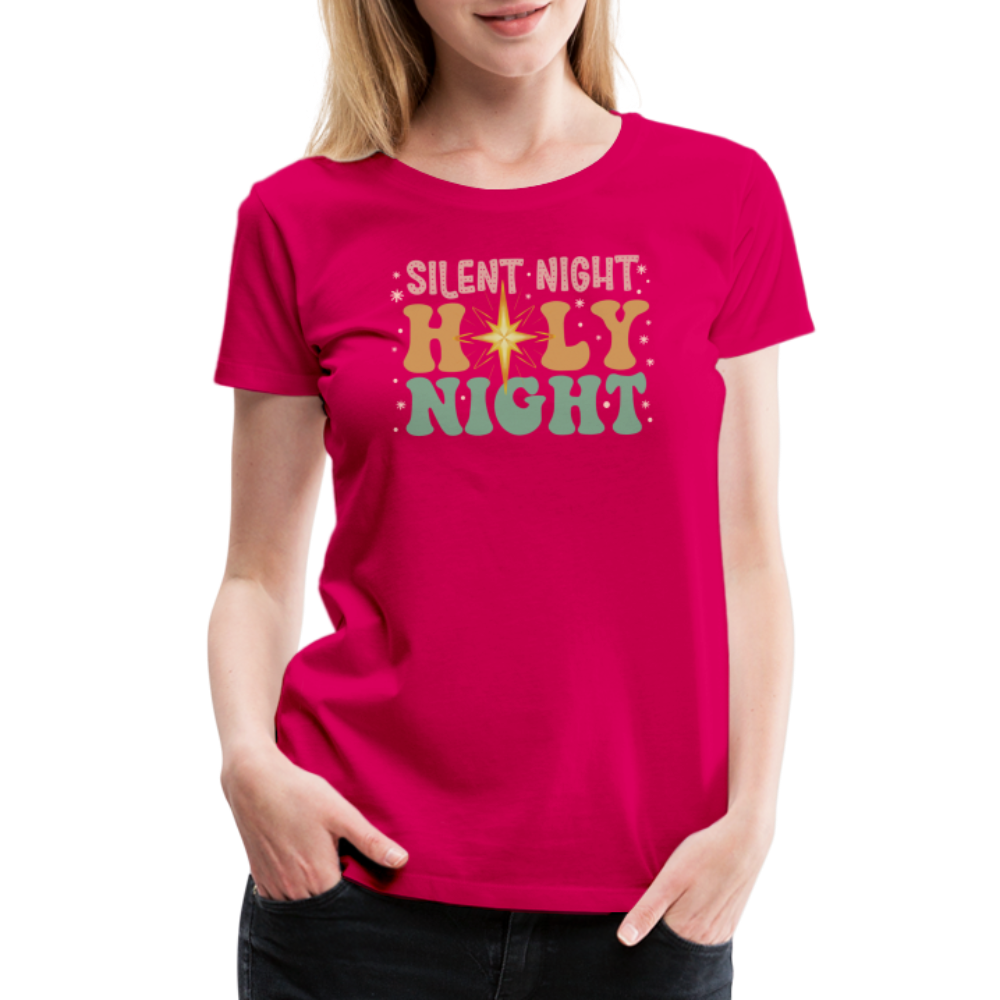 Silent Night Christmas Family Women’s Premium T-Shirt - dark pink