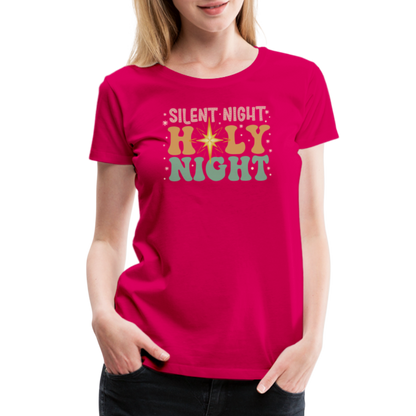 Silent Night Christmas Family Women’s Premium T-Shirt - dark pink