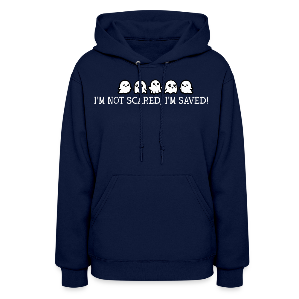 I'm Not Scared I'm Saved (W) Women's Hoodie - navy