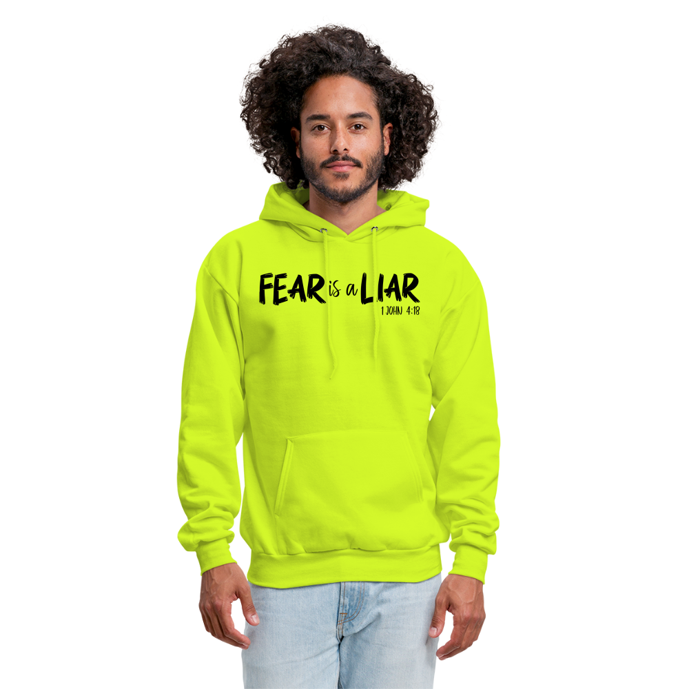 Fear is a Liar Men's Hoodie - safety green