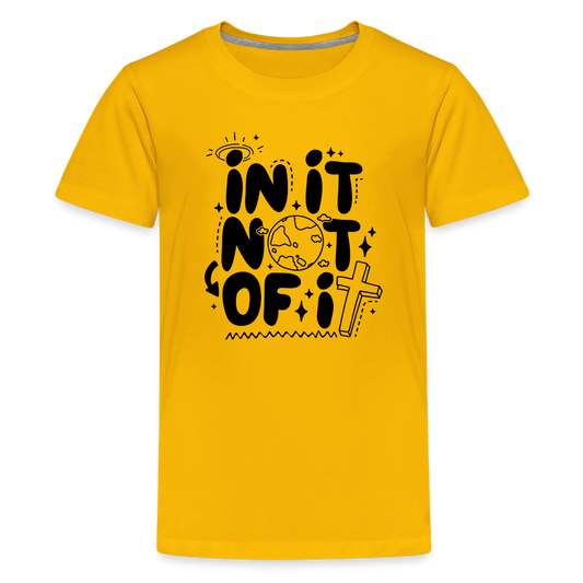 In It Not of It Kid's T-Shirt - sun yellow