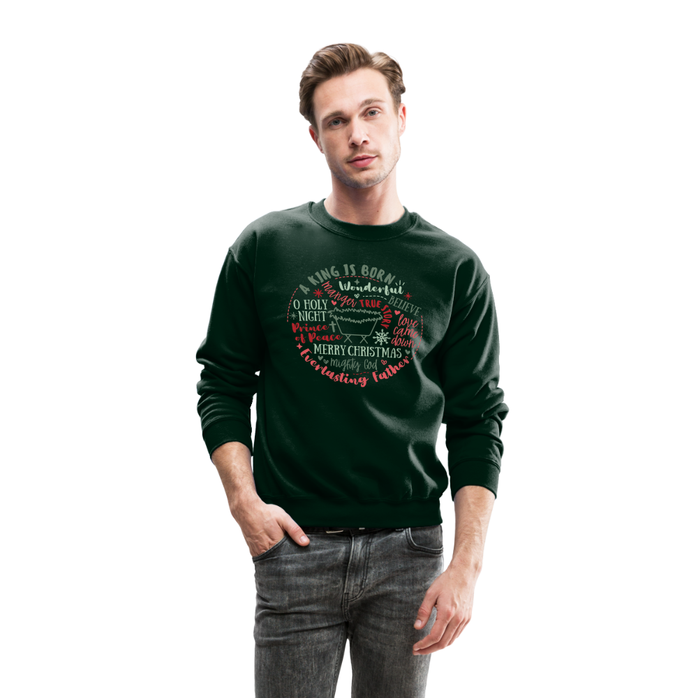 Manger Collage (RG) Men's Sweater - forest green