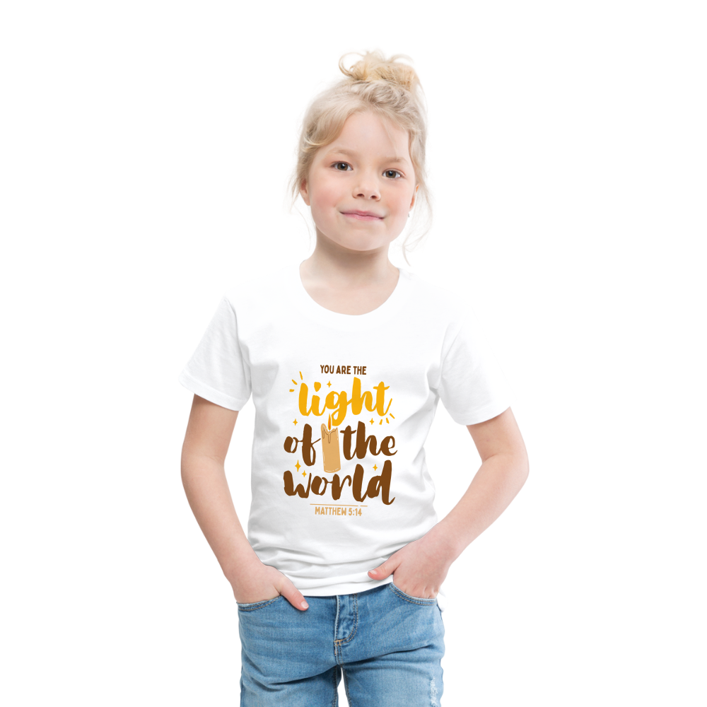 You are the Light of the World (Candle) Toddler T-Shirt - white