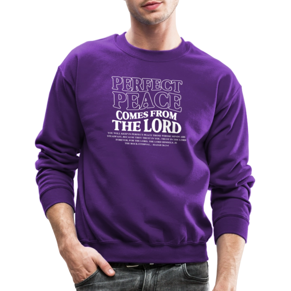 Perfect Peace Comes from the Lord Men's Sweater - purple