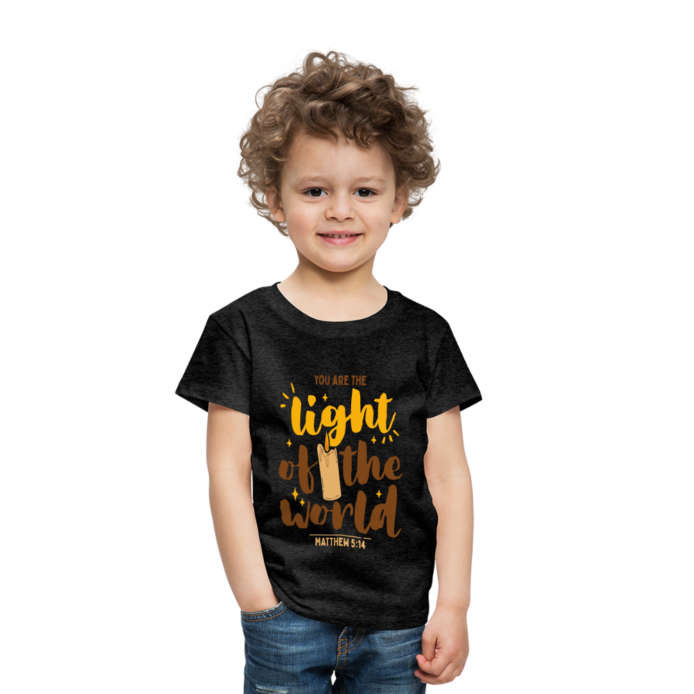 You are the Light of the World (Candle) Toddler T-Shirt - charcoal grey