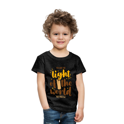 You are the Light of the World (Candle) Toddler T-Shirt - charcoal grey