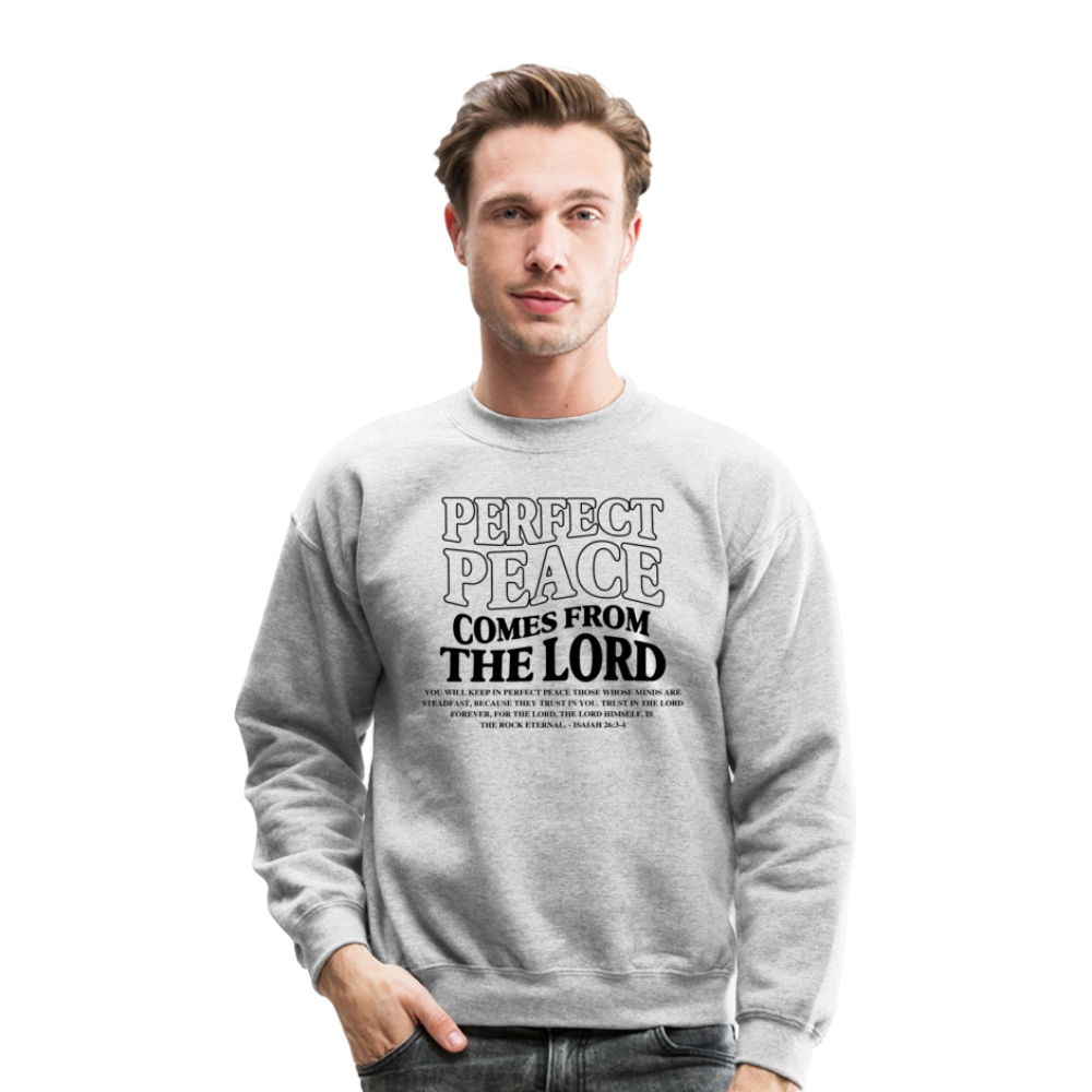 Perfect Peace Comes from the Lord Men's Sweater - heather gray