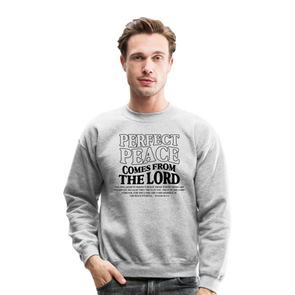 Perfect Peace Comes from the Lord Men's Sweater - heather gray