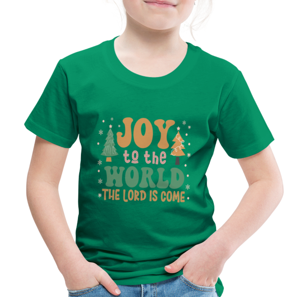 Joy to the Lord Christmas Family Toddler Premium T-Shirt - kelly green