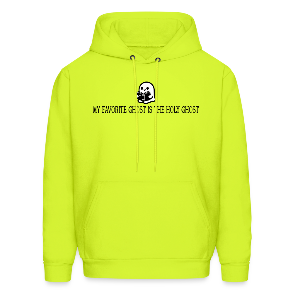 My Favorite Ghost is the Holy Ghost (Bible) Men's Hoodie - safety green