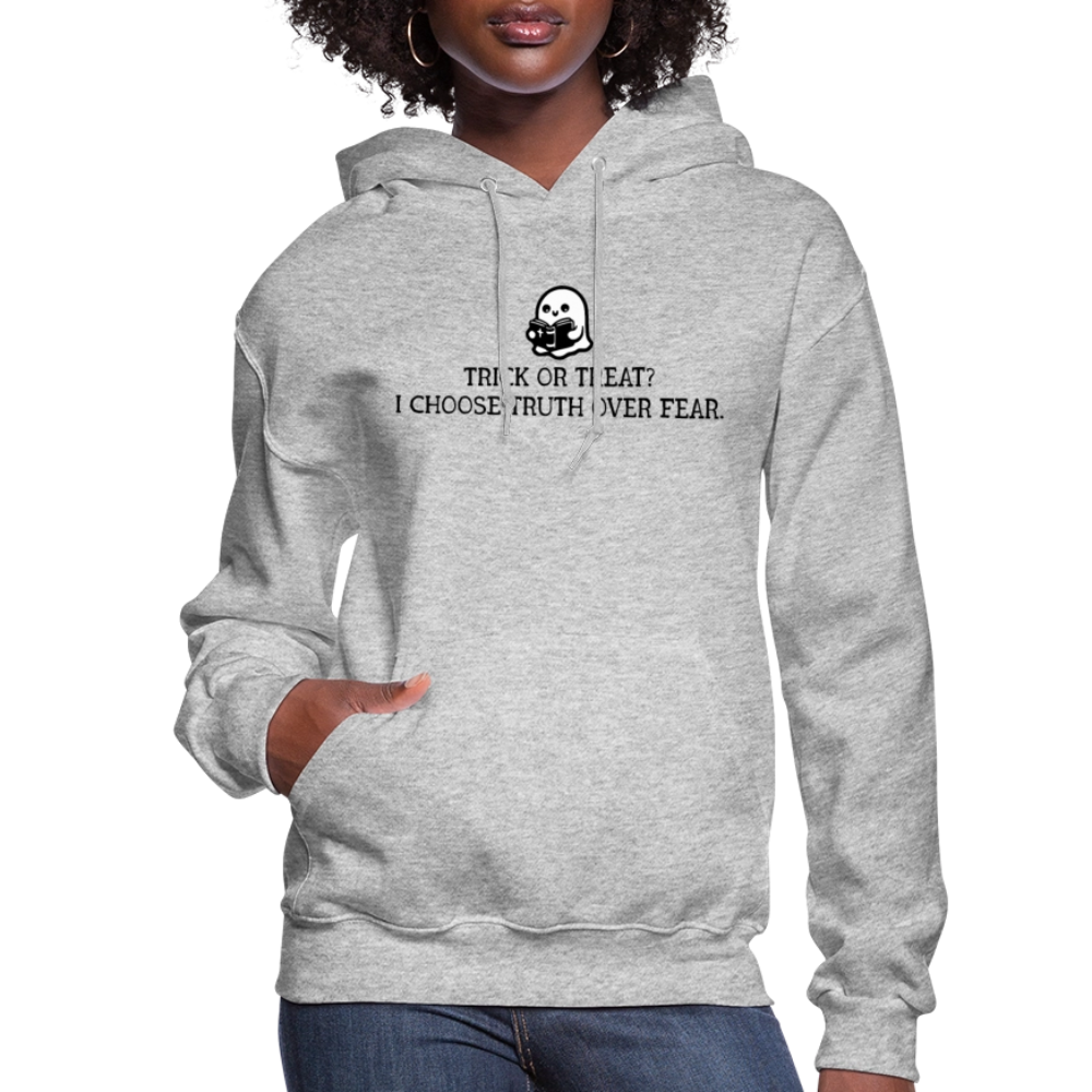 Trick or Treat I Choose Truth (Bible) Women's Hoodie - heather gray