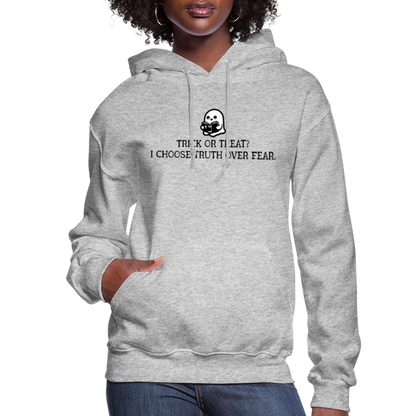 Trick or Treat I Choose Truth (Bible) Women's Hoodie - heather gray