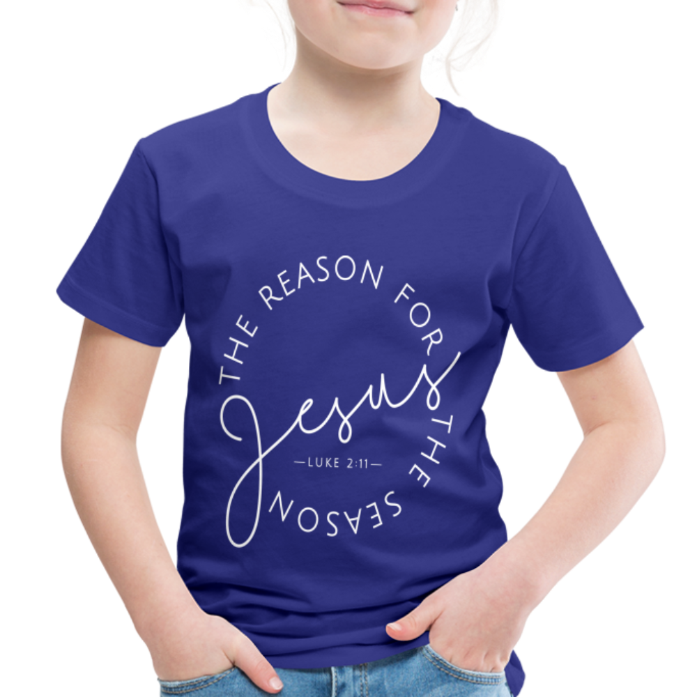 The Reason for the Season (W) Christmas Toddler Shirt - royal blue