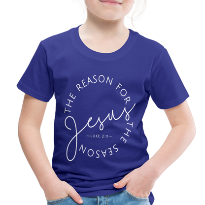 The Reason for the Season (W) Christmas Toddler Shirt - royal blue