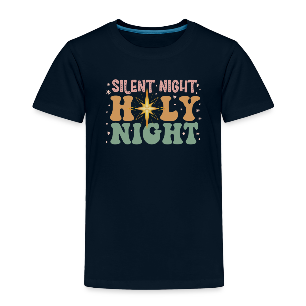 Silent Night Christmas Family Toddler Premium T-Shirt - deep navy