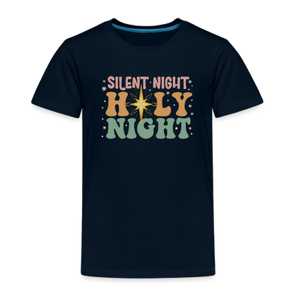 Silent Night Christmas Family Toddler Premium T-Shirt - deep navy