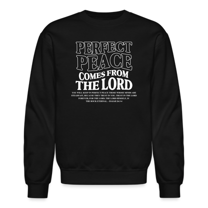 Perfect Peace Comes from the Lord Men's Sweater - black