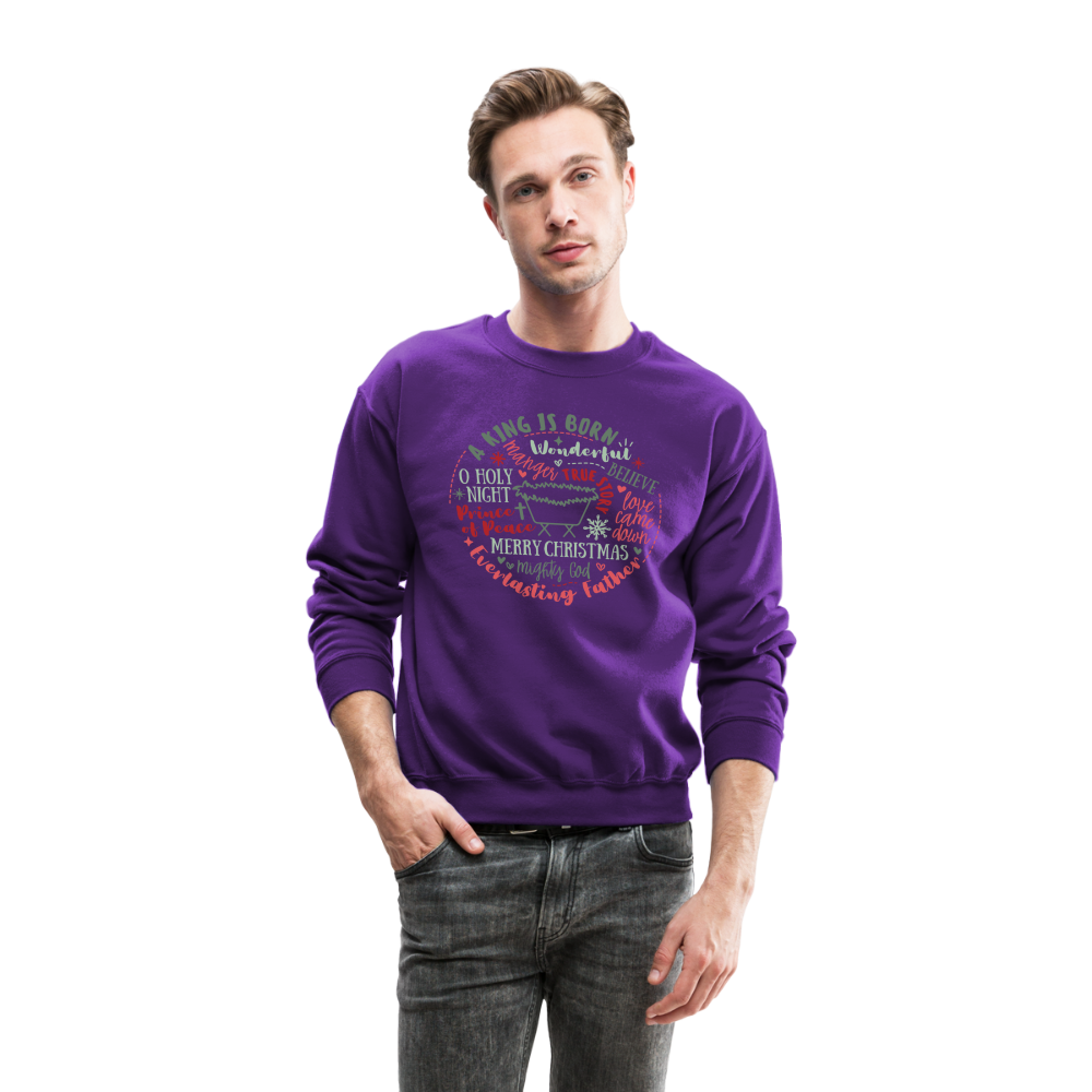 Manger Collage (RG) Men's Sweater - purple