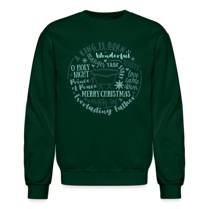 Manger Collage (B) Men's Sweater - forest green