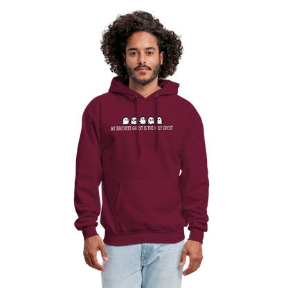 My Favorite Ghost is the Holy Ghost (W) Men's Hoodie - burgundy