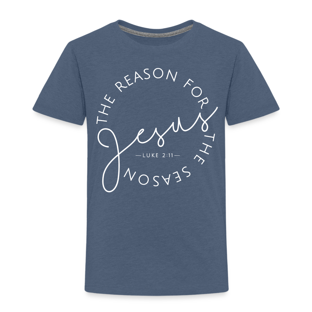 The Reason for the Season (W) Christmas Toddler Shirt - heather blue