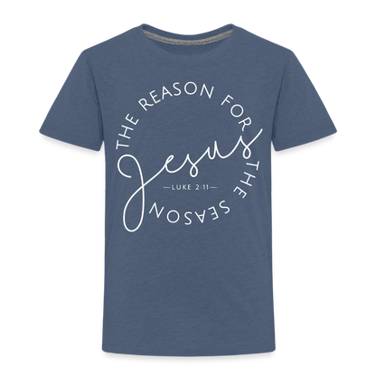 The Reason for the Season (W) Christmas Toddler Shirt - heather blue