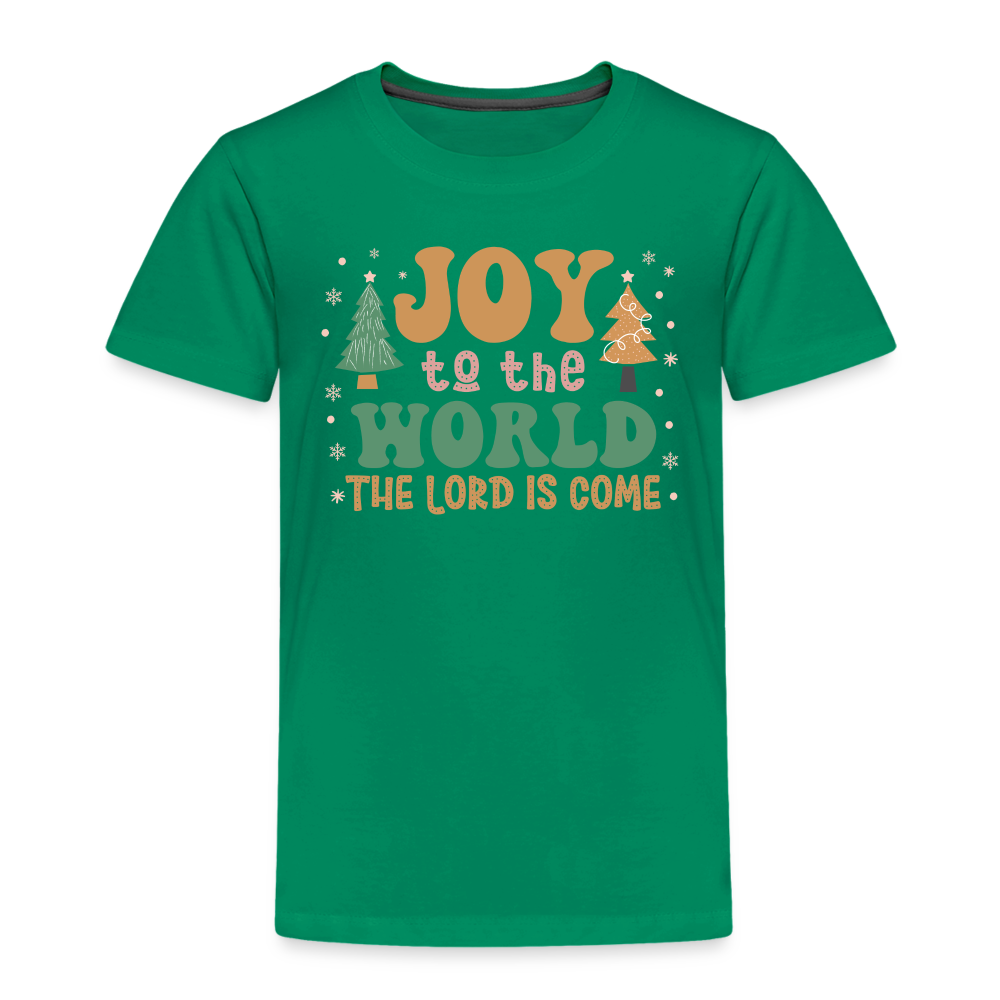 Joy to the Lord Christmas Family Toddler Premium T-Shirt - kelly green