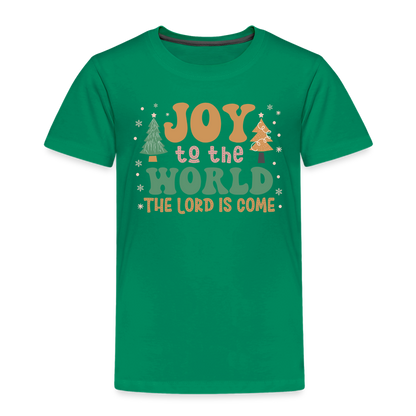 Joy to the Lord Christmas Family Toddler Premium T-Shirt - kelly green