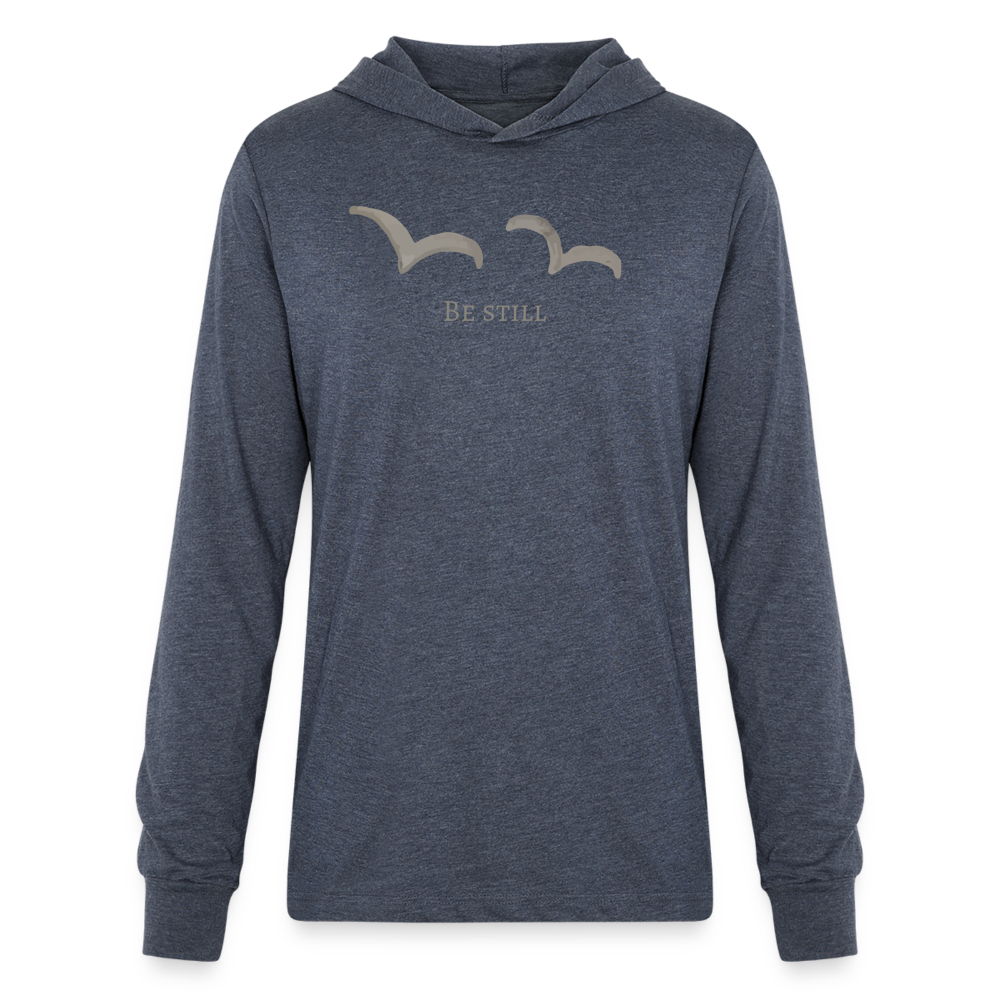 Be Still Men's Long Sleeve Shirt - heather navy