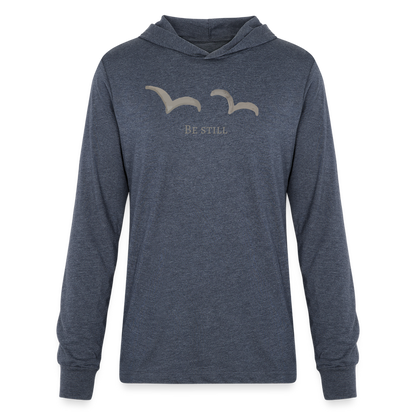 Be Still Men's Long Sleeve Shirt - heather navy