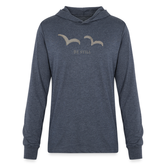 Be Still Men's Long Sleeve Shirt - heather navy